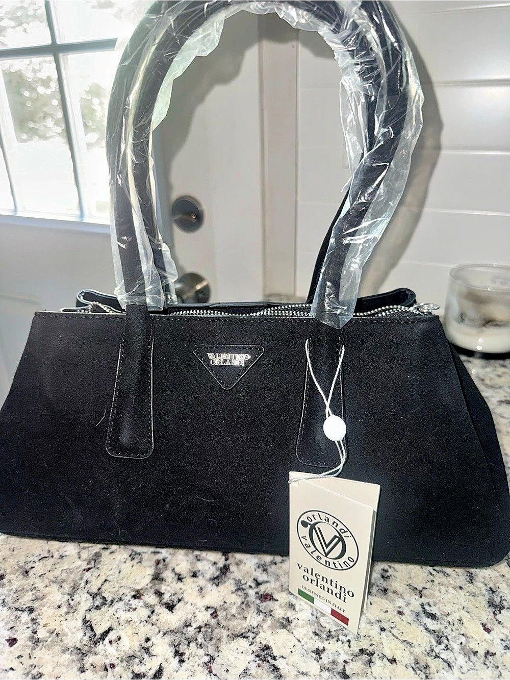 Valentino Orlandi black shoulder bag brand NWT. Prada look a like
